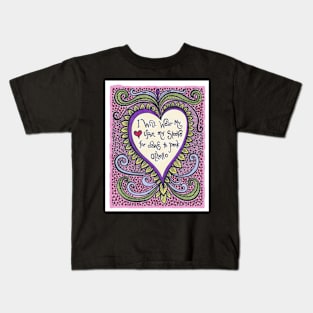 I Will Wear My Heart Kids T-Shirt